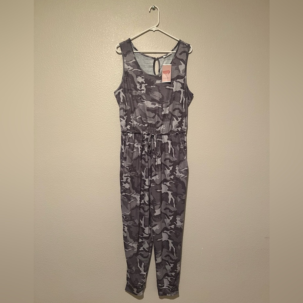 Kirundo Gray Camouflage Jumpsuit Romper